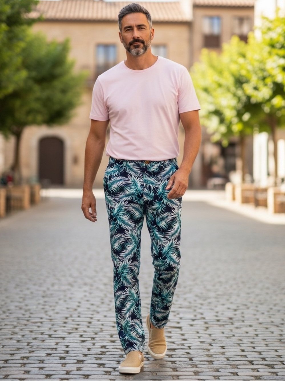 NWT Club Room Classic Palm Leaf Chino Pants 36x32